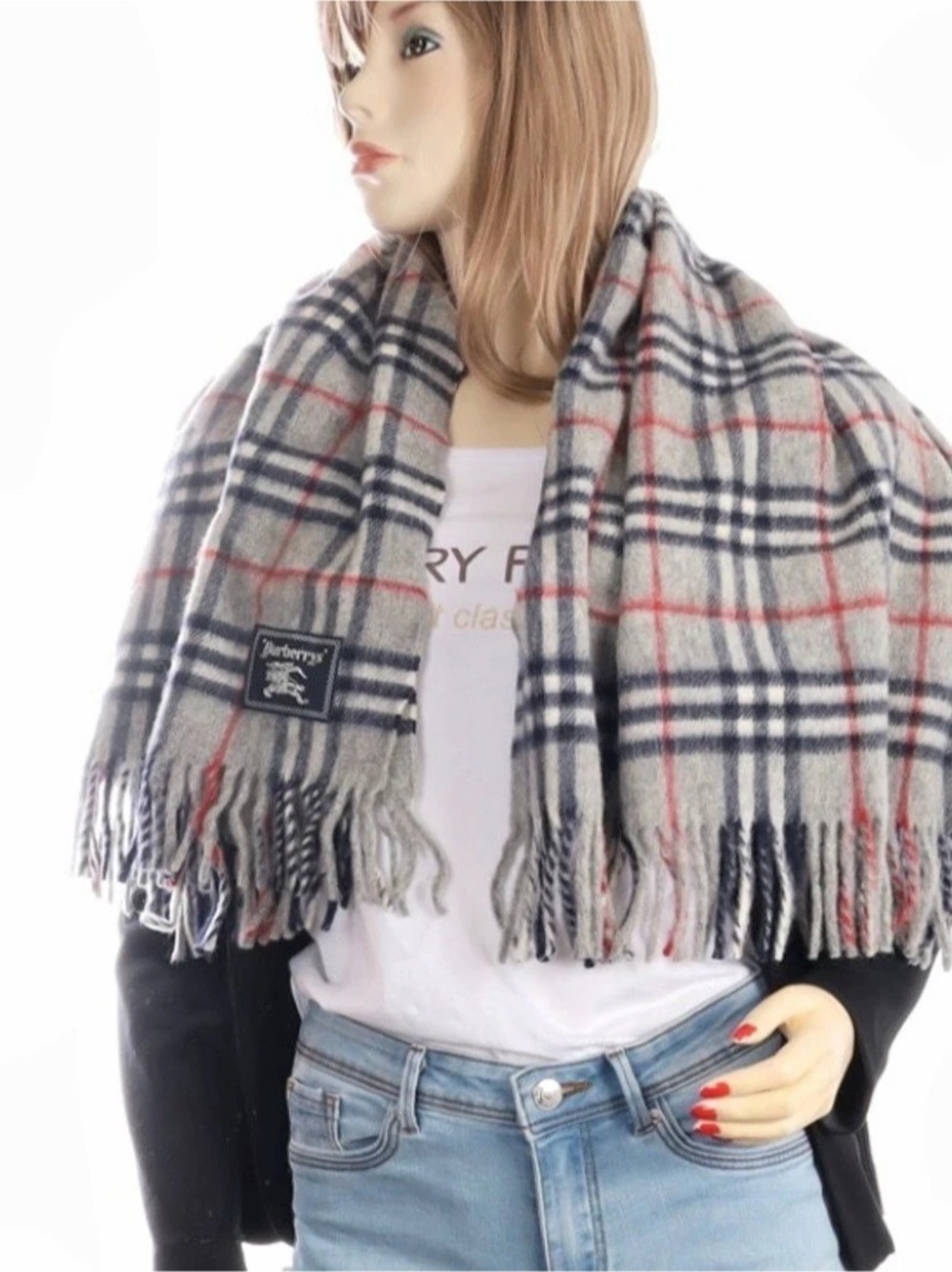 Burberry Vintage Scarf Plaid Wool Scarf- BEAUTIFUL CONDITION
